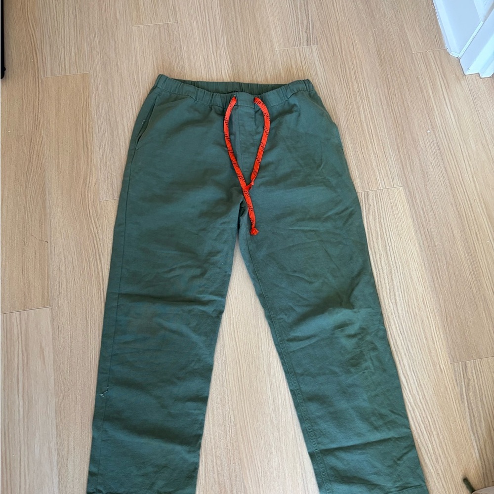 Men's Olive Green Casual Drawstring Pants